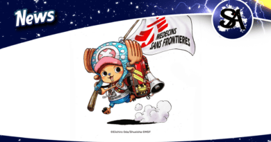 Chopper biegnie w koszulce i z flagą z logo MSF, a na szyi ma stetoskop. Na plecach dźwiga plecak medyczny wzorowany na tych używanych przez pracowników MSF. W nakładce News.